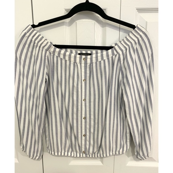 Dynamite Off-the-Shoulder Striped Top - Picture 2 of 3